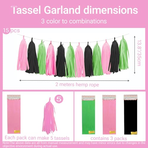 Tissue Paper Tassel Garland Banner (15 Count)