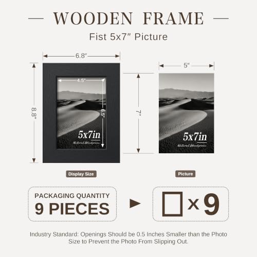 5x7 Picture Frame Set of 9