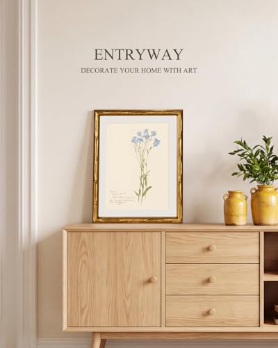 Gold Framed Bamboo Wall Art