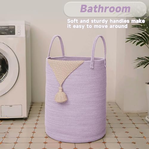 80L Cotton Rope Laundry Basket Hamper
