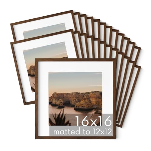 Walnut Oak Wood 16x16 Picture Frames