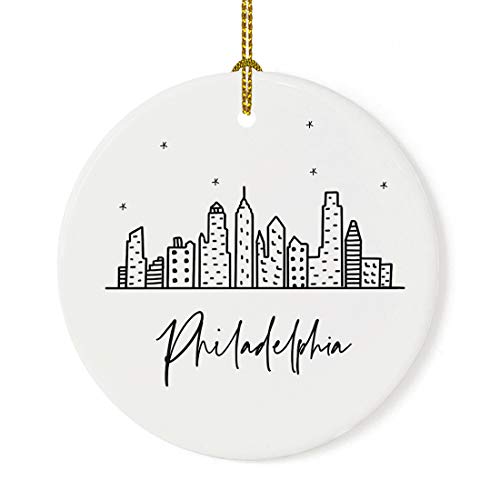 Round Ceramic Porcelain Christmas Tree Ornament Gift