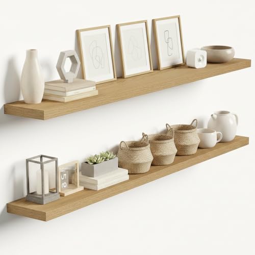 Floating Shelves 9 inch Deep 55”Long Set of 2 (2 Count)