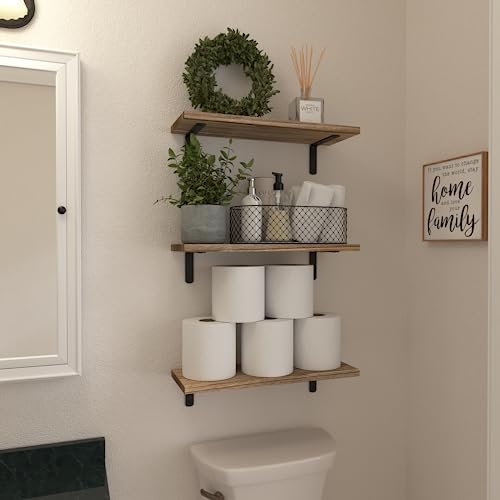 Floating Shelves Set of 6 for Wall Decor & Storage (6 Count)