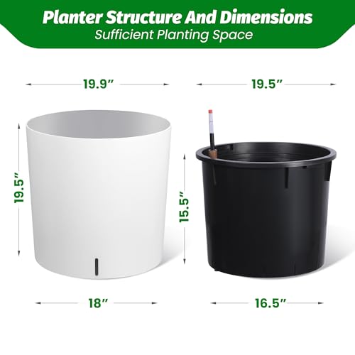 Tall Round Planter Set of 2 (2 Count)
