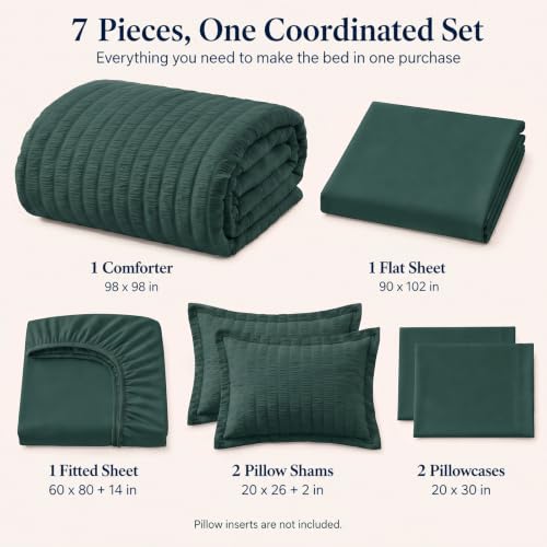 Oversized Queen Seersucker Comforter Set