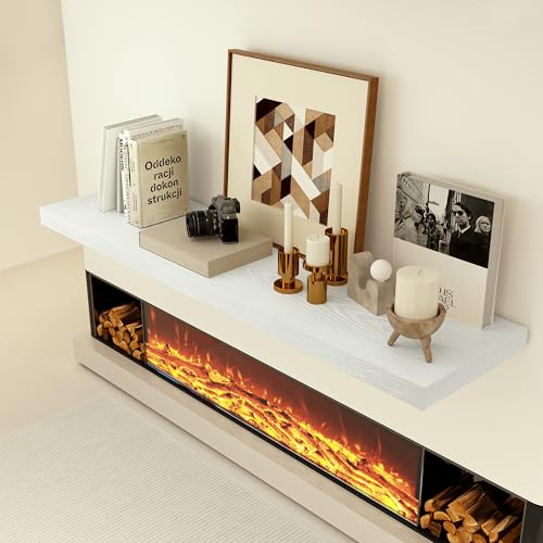 55 x 12 Deep Floating Shelves Wall Mounted Set of 1 White