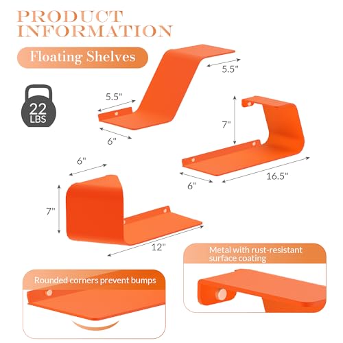 Floating Wall Shelves Set of 3 (3 Count)
