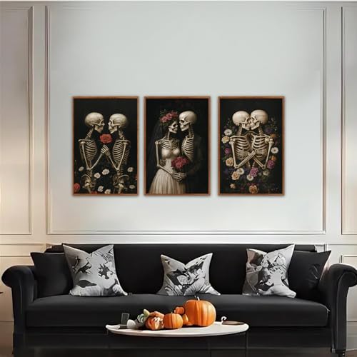 Halloween Rose Wedding Framed Wall Art