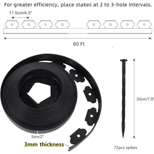 No Dig Durable Garden Landscape Edging Kit (120 Count)
