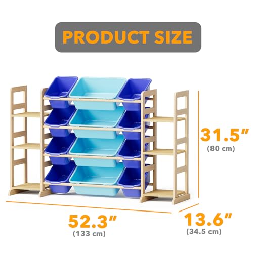 Toy Storage Organizer with 6 Shelves and 12 Bins (6 Count)