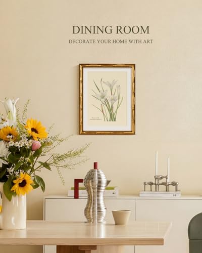 Gold Framed Bamboo Wall Art