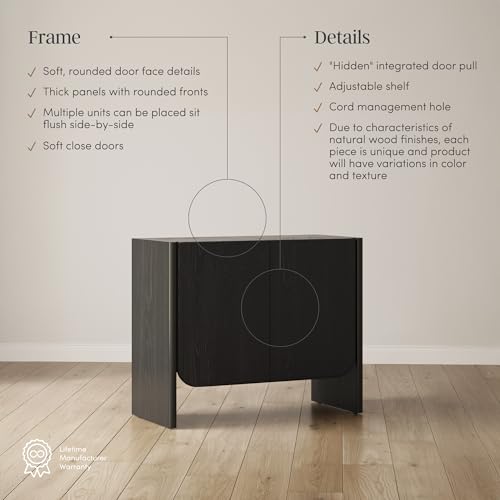 Jacala Mid Century Modern Entryway Storage Cabinet with Doors