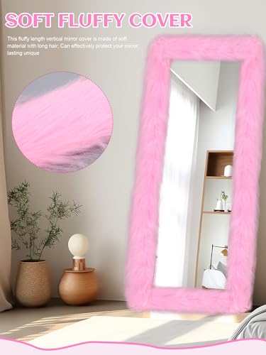 Full Length Mirror Cover 59 x 16 Inch Fluffy Universal