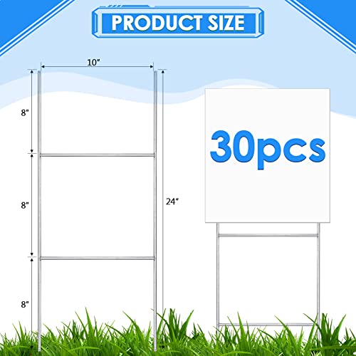 30 Pcs Yard Sign Stakes 24'' x 10'' H Frame Wire (30 Count)