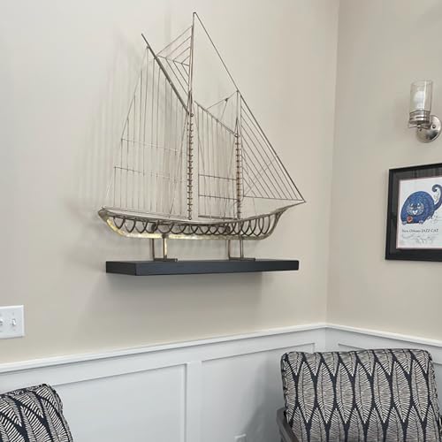 Joel’s Antiques 48 Inch Wooden Floating Shelves for Wall