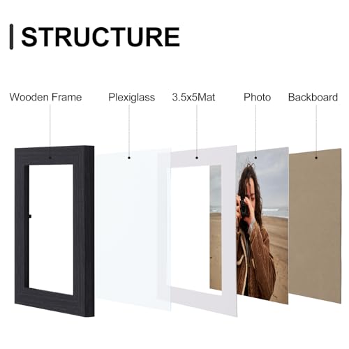 4x6 Picture Frames Set of 9 for Wall or Tabletop Display (9 Count)