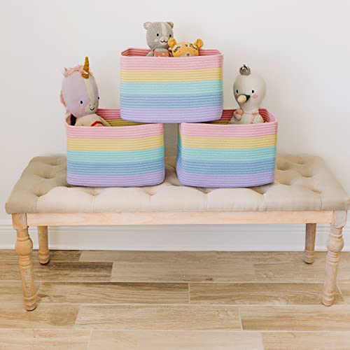 Rainbow Baskets for Shelves (3 Count)