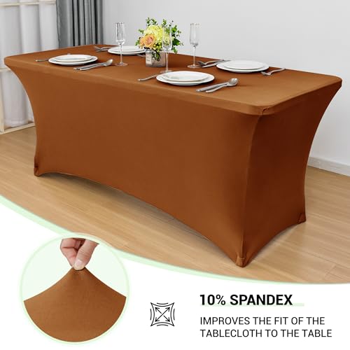 6ft Stretch Spandex Table Cover for Standard Folding Tables (2 Count)