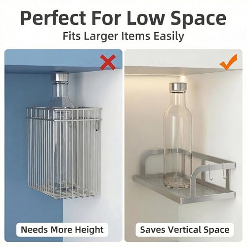 2 Pack Wide Hollowout Shower Caddy & Spice Rack (2 Count)