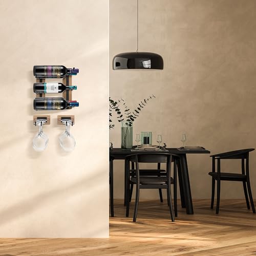 Wall Mounted Wine Glass Stemware Rack Set (2 Count)
