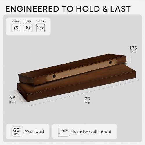 30 Inch Floating Shelves (4 Count)
