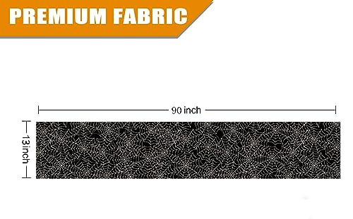 Halloween Table Runner Spider Web Black Linen Table Runners for Seasonal Holidays Indoor Outdoor Kitchen Dining Party Home Decor 13 x 90 Inch (8.15 Sq Ft)