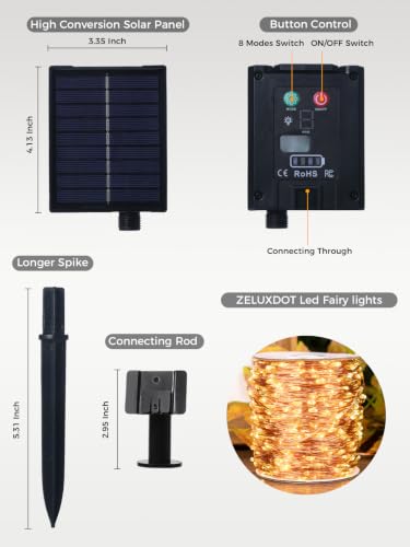 100FT 300LEDs Fairy Lights Solar Powered