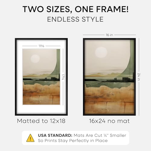 16x24 Black Oak Picture Frame
