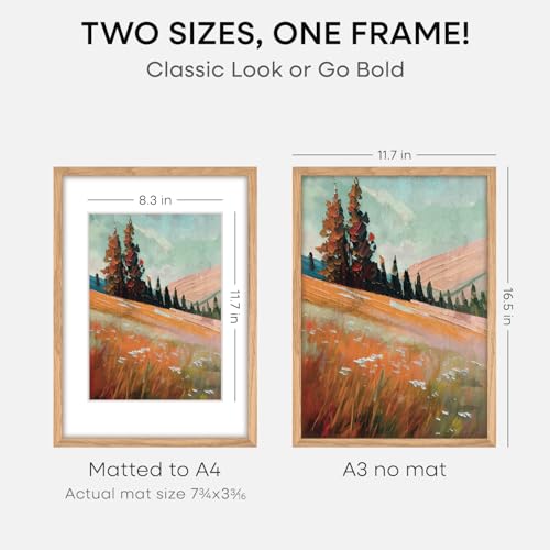 A3 Natural Oak Picture Frame