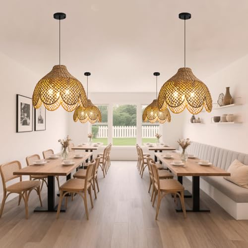 18" Rattan Pendant Light