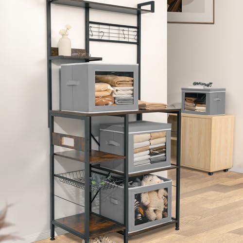 Large Storage Bins with Lids (6 Count)