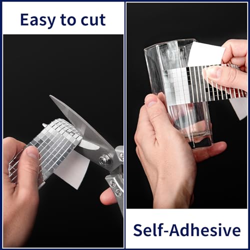 12 Pack Self Adhesive Glass Mirror Mosaic Tiles (12 Count)
