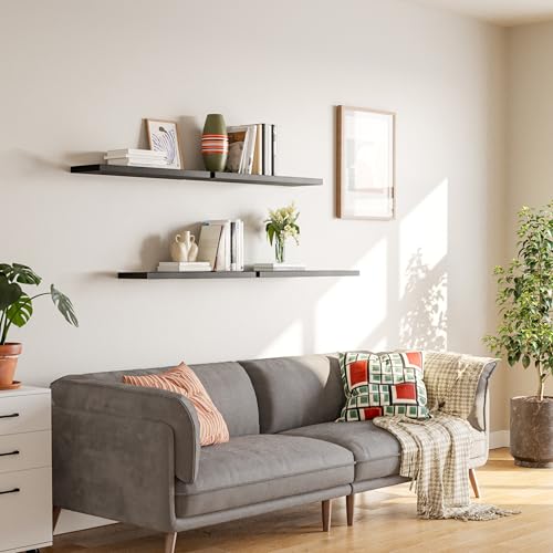 23’’Black Floating Shelves for Wall (4 Count)