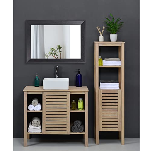 Black Mirrors for Wall Rectangle Wood Framed Large