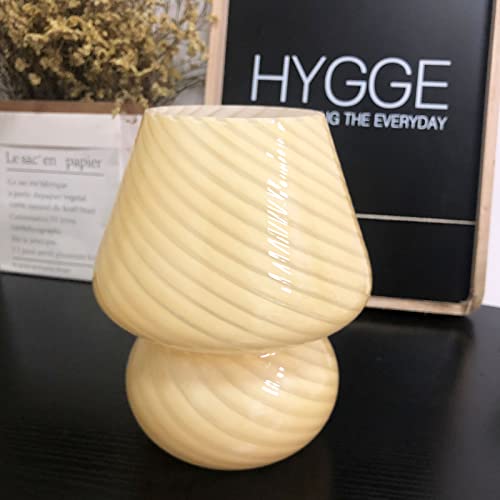 Glass Mushroom Bedside Table Lamp