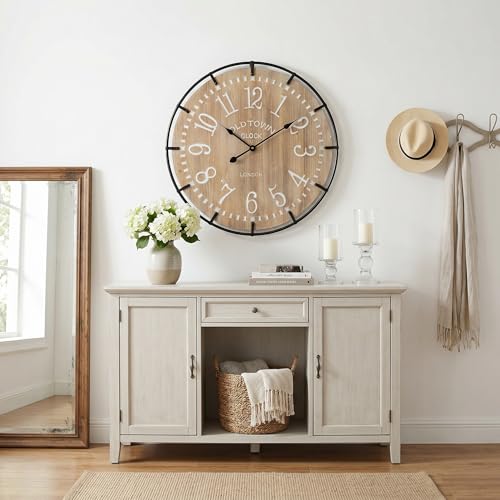 24 Inch Large Farmhouse Wall Clock