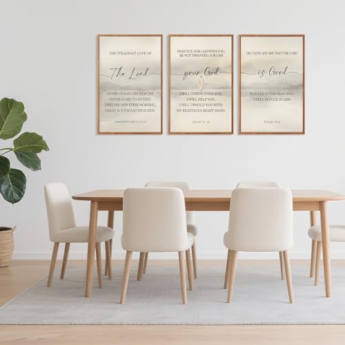Christian Scripture Framed Wall Art Set of 3