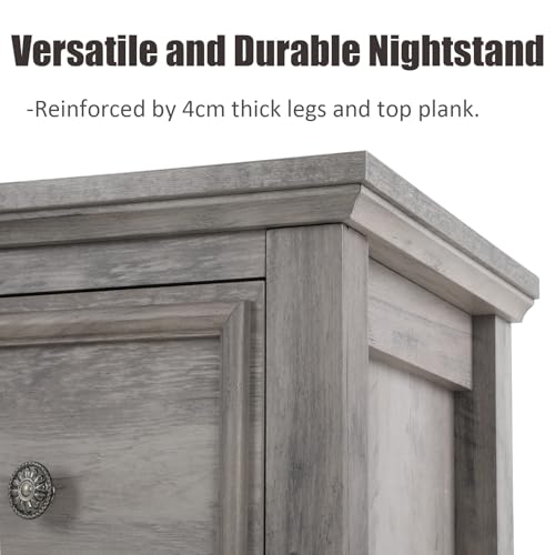 Large Nightstand with Charger Station