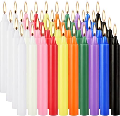 40 Pack Assorted Color Spell Chime Candles (12 Count)
