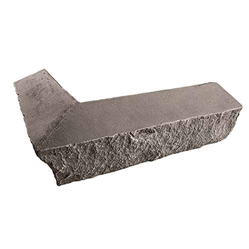 Faux Stacked Stone Outside Corner Ledger 14" x 2" x 3.5" in Desert Sunrise Color for Do It Yourself Friendly Home Improvement Projects