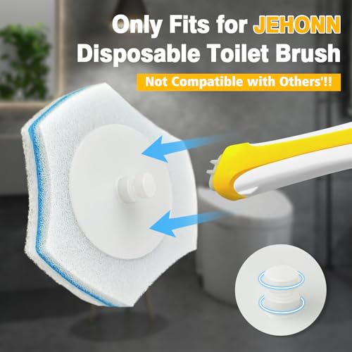 Disposable Toilet Brush with 40PCS Wand Cleaner Refills