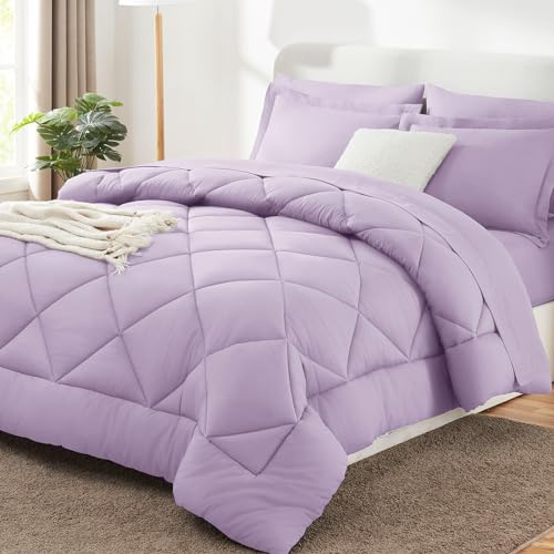 Full Comforter Set 82"x86" Light Purple