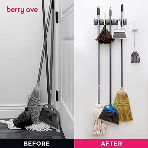 Broom Holder & Wall Mount Garden Tool Organizer (2 Count)
