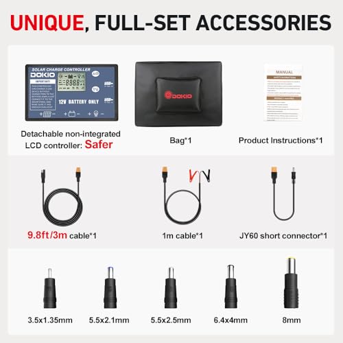 100W Portable Foldable Solar Panel Kit with Charge Controller