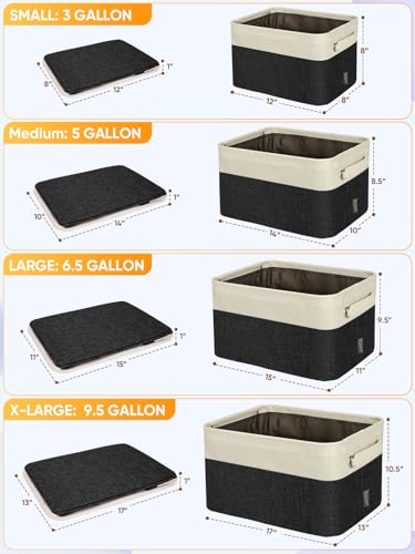 4 Pack Fabric Closet Storage Bins for Shelves (4 Count)