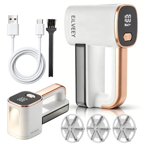 Fabric Shaver Rechargeable Lint Remover with 3 Extra Blades & Light