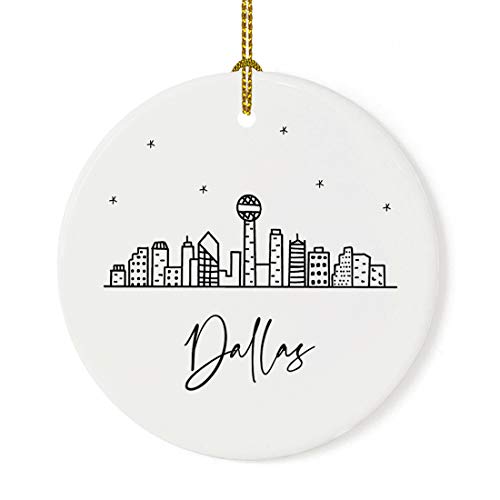 Round Ceramic Porcelain Christmas Tree Ornament Keepsake