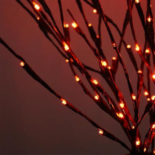 4Pack Orange Light LED Lighted Branches Battery Operated Branch Light