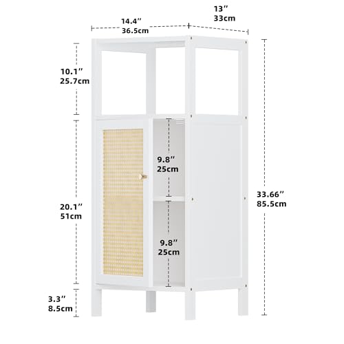 Bathroom Storage Cabinet Rattan